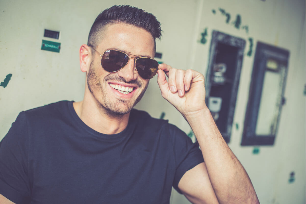 Γυαλιά ηλίου unisex Aviator με καφέ φακό και χρυσό σκελετό blue87.