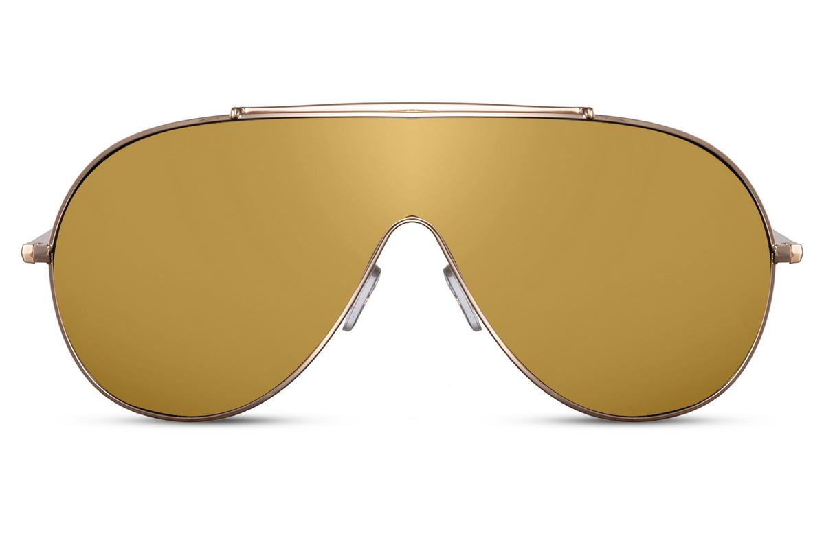 Γυαλιά ηλίου αντρικά Aviator με χρυσό φακό και σκελετό blue2665.