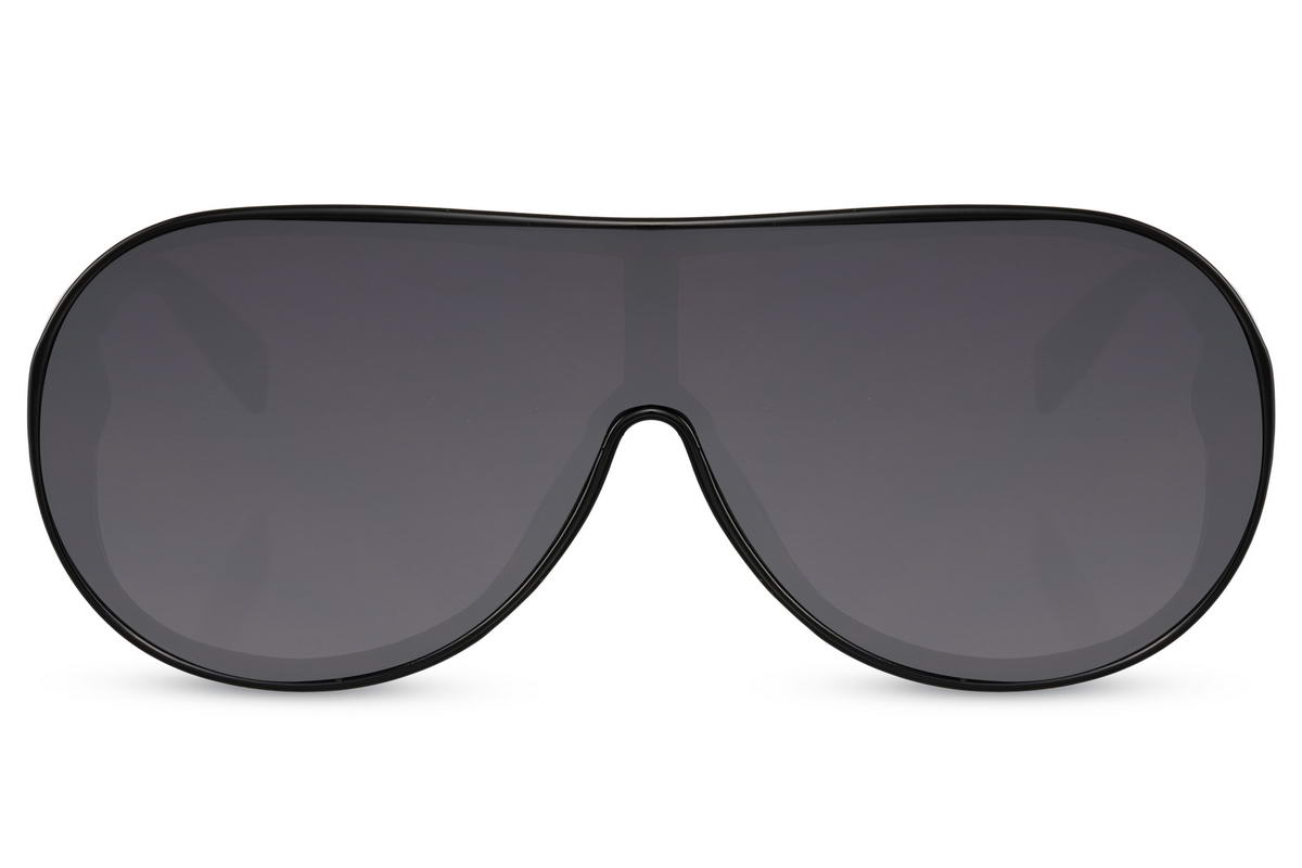 Γυαλιά ηλίου unisex Oversized με μαύρο φακό και σκελετό blue2882.