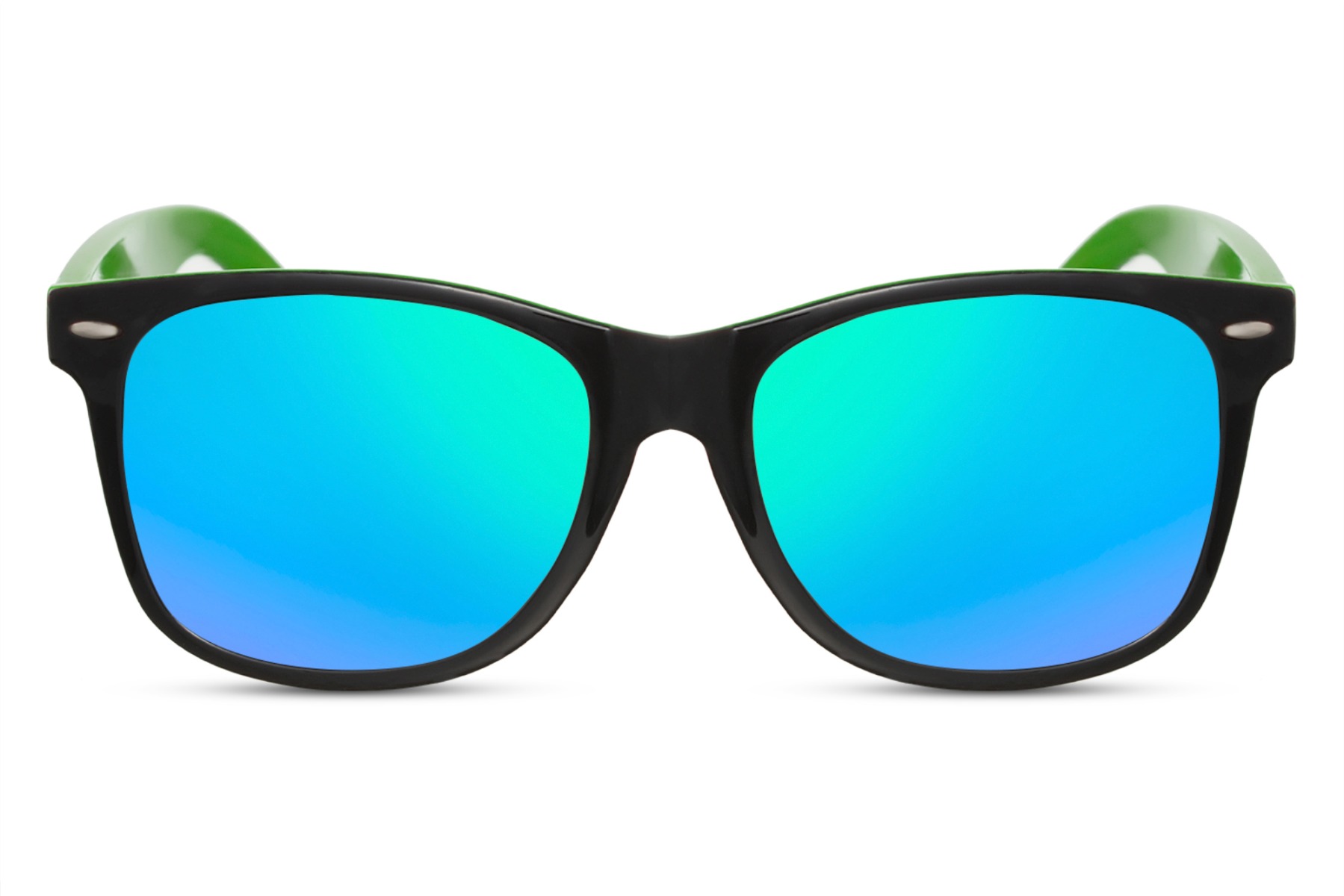 Wayfarer μπλε καθρέφτης πράσινοι βραχίονες 2502